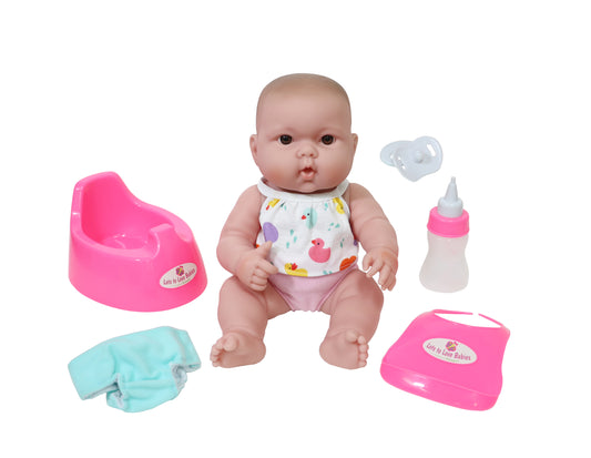JC Toys | Lots to Love Babies Drink and Wet Gift Set | 14” All Vinyl Doll with Potty and Accessories