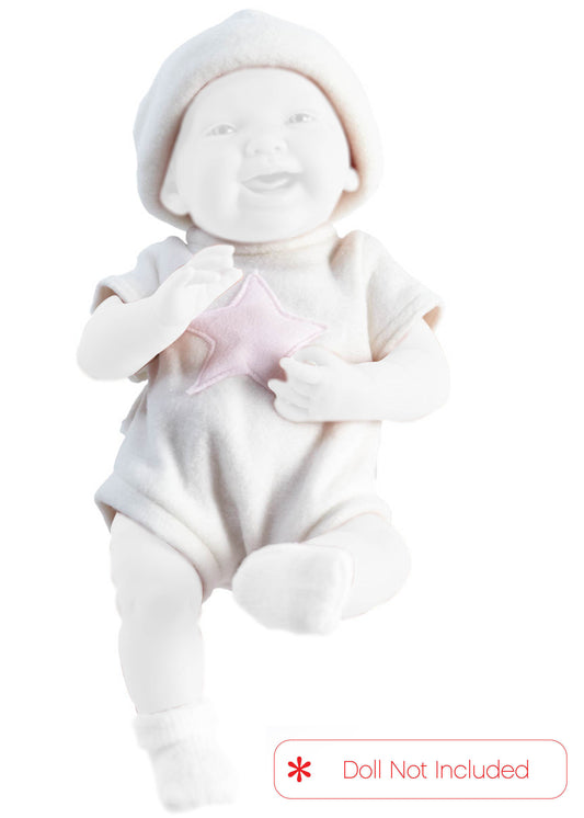 Pink and White Short Sleeve outfit for 15" Dolls (18051)