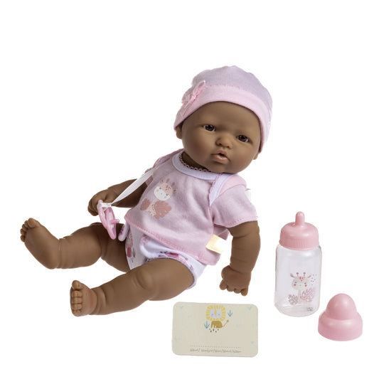 JC Toys, La Newborn 12 inches Hispanic All Vinyl Nursery Gift Set Doll