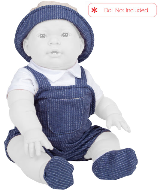 Blue Denim Overall outfit for Lily/Lucas Dolls 18" (18905)
