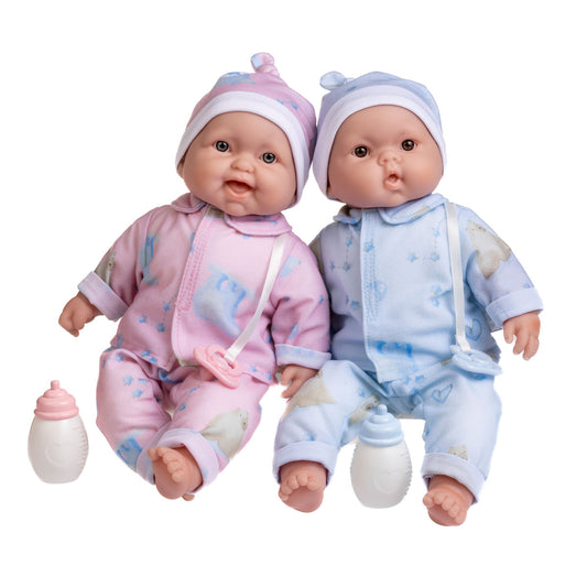JC Toys, Lots to Cuddle Babies 13 inches Like life Twins Soft Body Baby Dolls