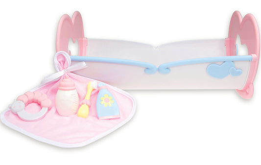 JC Toys, Deluxe Rocking Doll Crib and Accessories for Dolls up to 16 inches