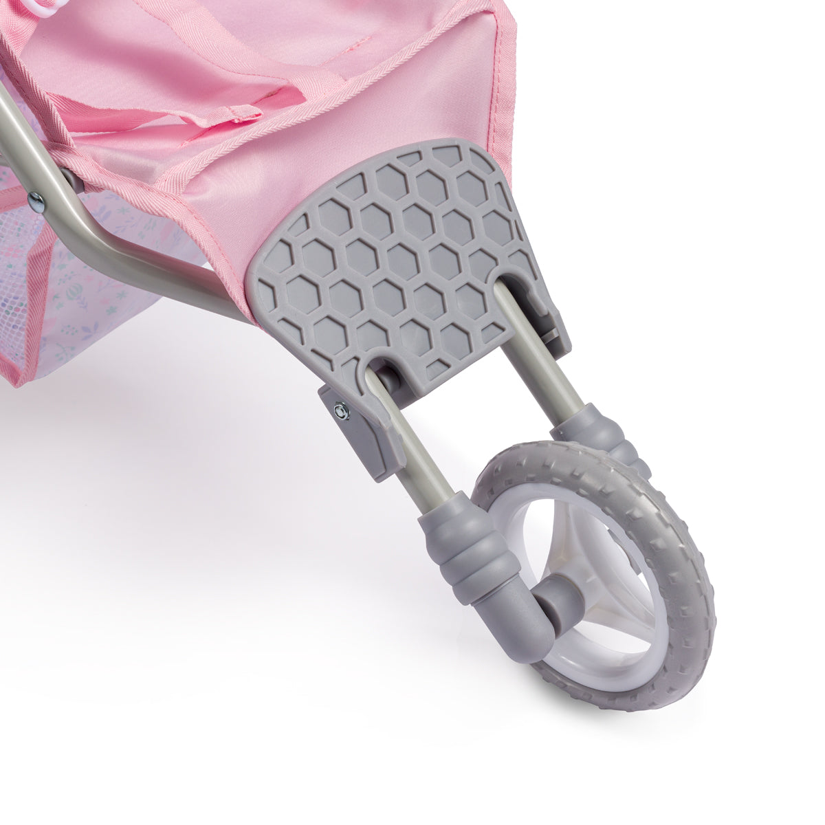 JC Toys - Berenguer Boutique Playtime | Deluxe Folding Jogger | Royal Pink Collection | for Dolls up to 20" | Ages 3+