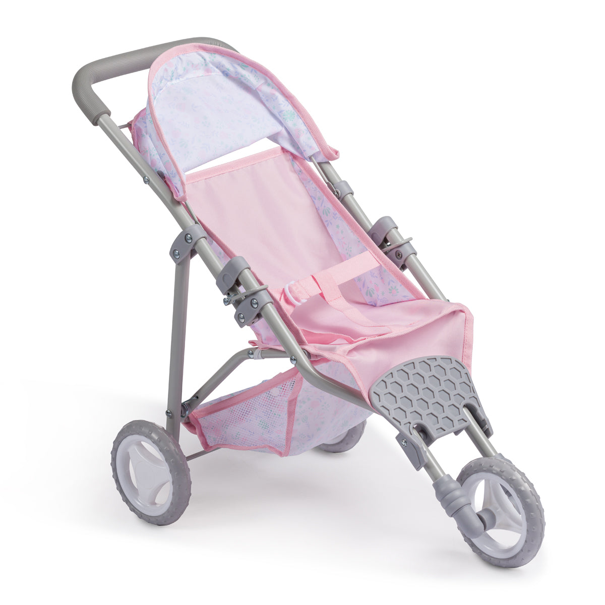 JC Toys - Berenguer Boutique Playtime | Deluxe Folding Jogger | Royal Pink Collection | for Dolls up to 20" | Ages 3+