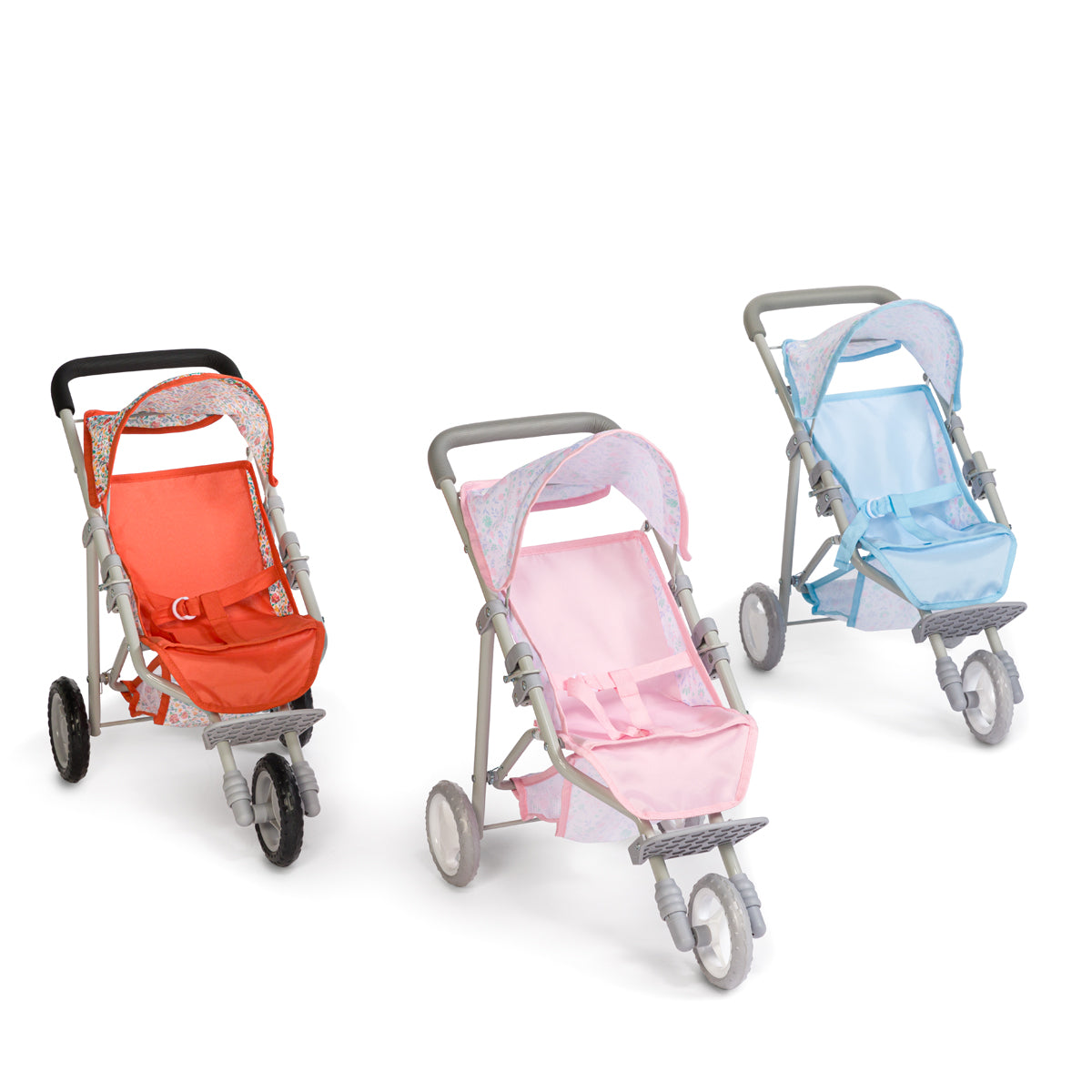 JC Toys - Berenguer Boutique Playtime | Deluxe Folding Jogger | Royal Pink Collection | for Dolls up to 20" | Ages 3+