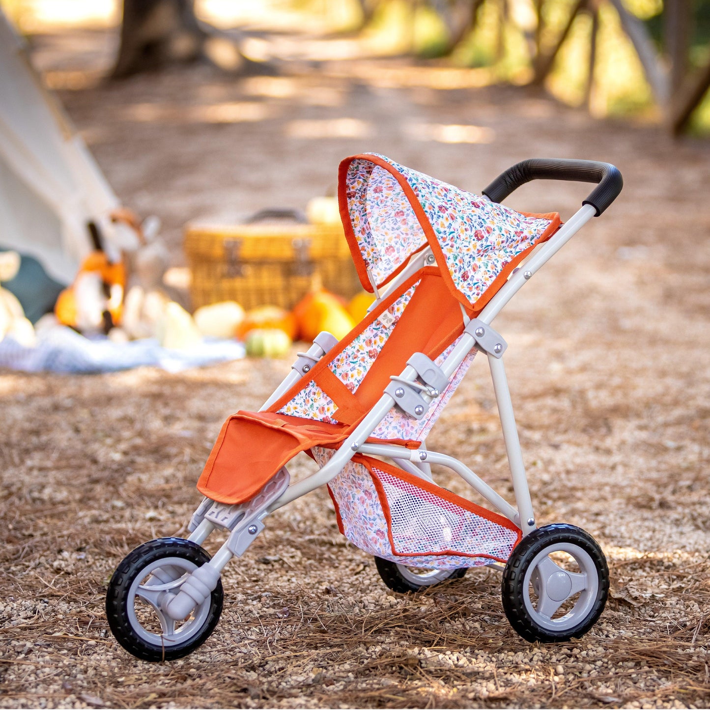 JC Toys - Berenguer Boutique Playtime | Deluxe Folding Jogger | Nature Collection | for Dolls up to 20" | Ages 3+