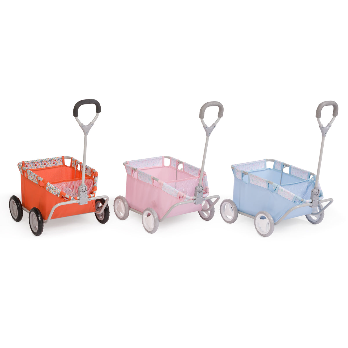 JC Toys - Berenguer Boutique Playtime | Deluxe Folding Pull Along | Nature Theme Collection | For Dolls up to 20" | Ages 3+
