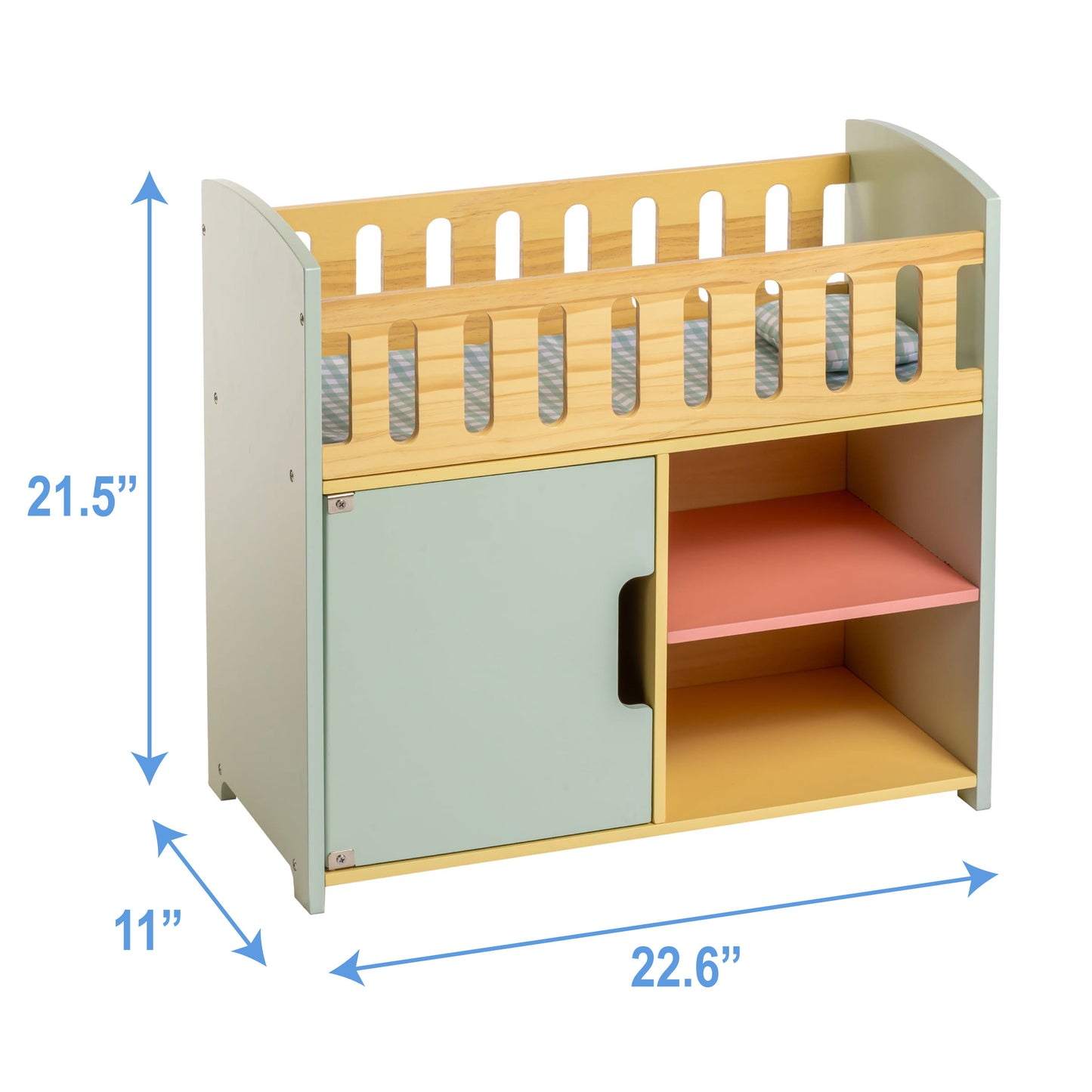 JC Toys - Twiggly Toys - Deluxe Wood Crib Station