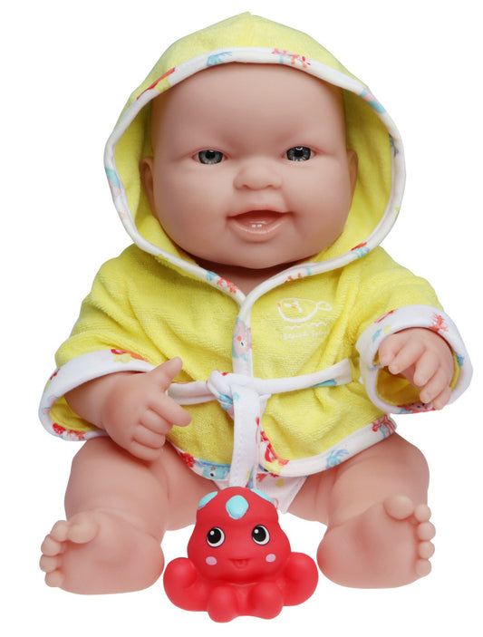 Lots to Love 14" All-Vinyl Baby Doll w/ Hooded Towel and Bath Accessories