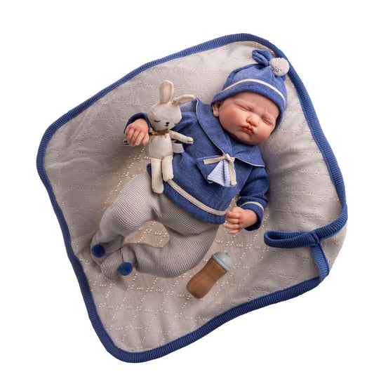 Reborn Doll | Berenguer Classics 17" Weighted Hand Painted Soft Vinyl | Limited Edition | Mateo | Sailor Blue |