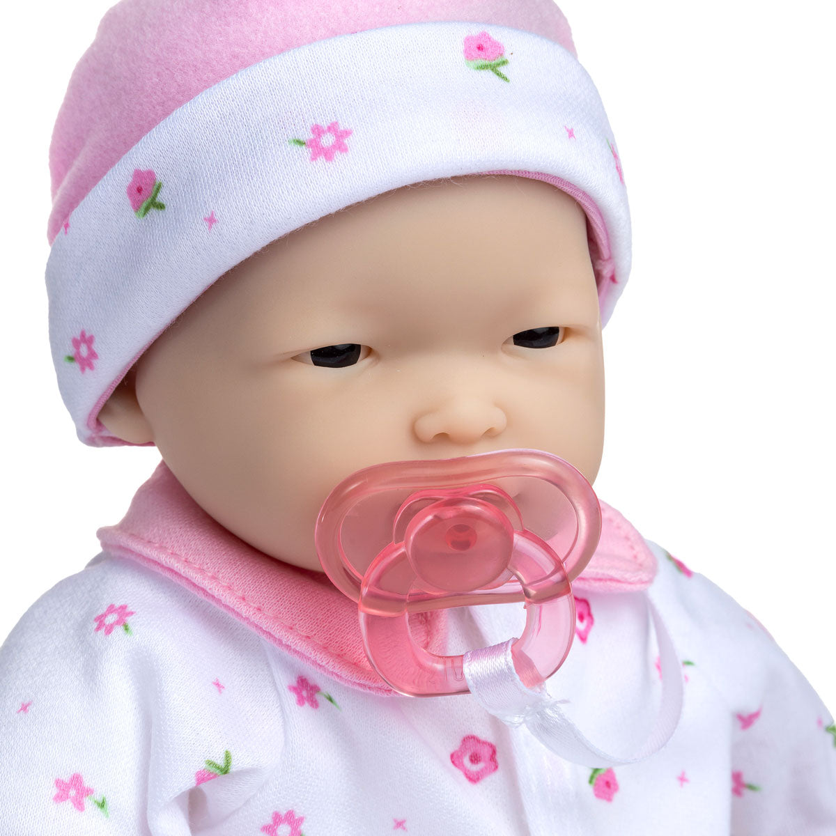 JC Toys, La Baby 11 inch Soft Body Asian Baby Doll in Pink Outfit