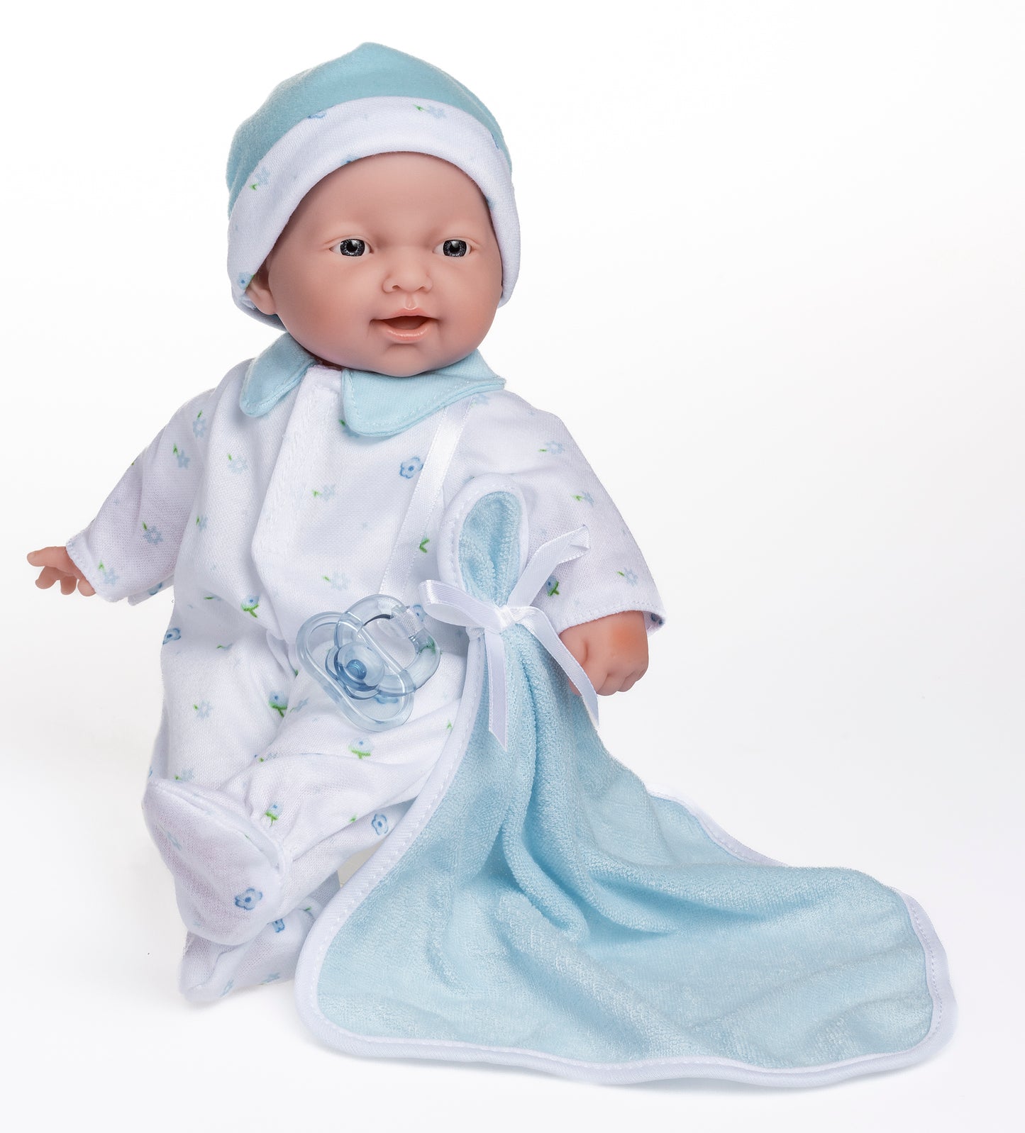 JC Toys, La Baby 11 inch Soft Body Baby Doll in Blue With Realistic Features