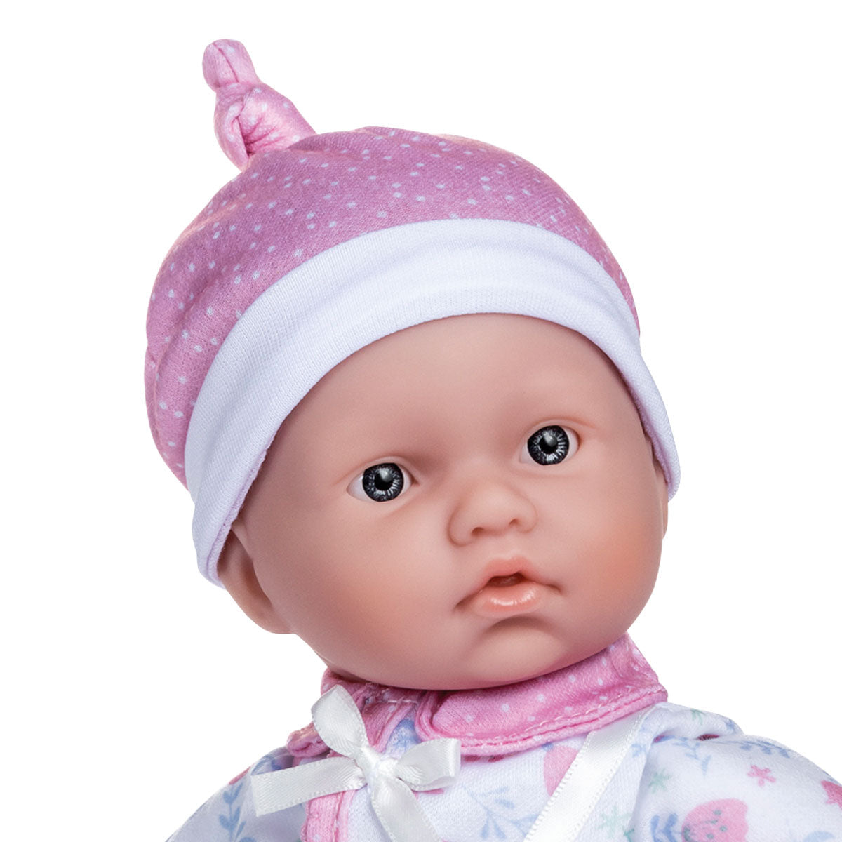 La Baby ® 11" Mini Soft Body Baby Doll White / Pink w/ Blanket & Pacifier.
