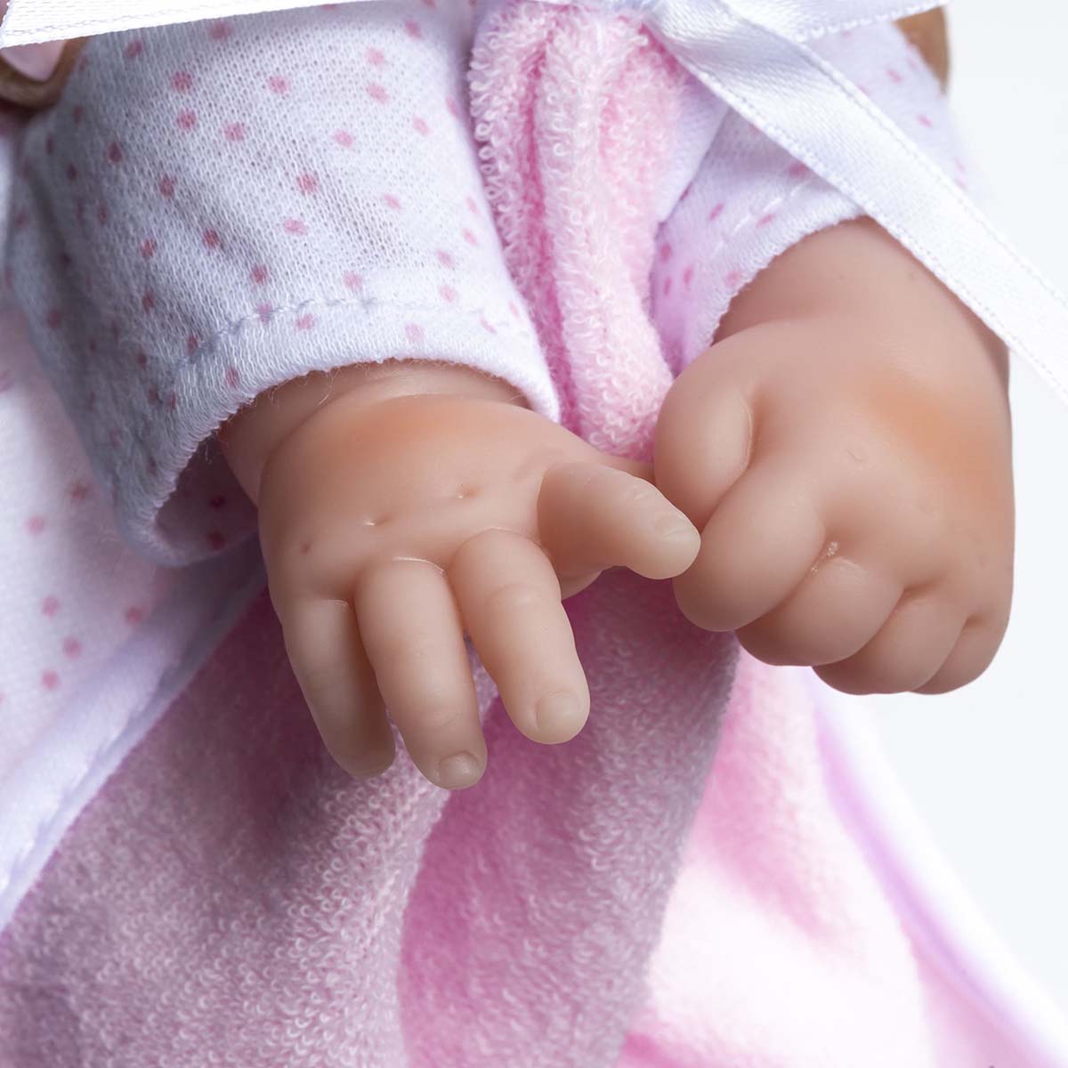 La Baby ® 11" Mini Soft Body Baby Doll White Onesie w/ Blanket & Pacifier.