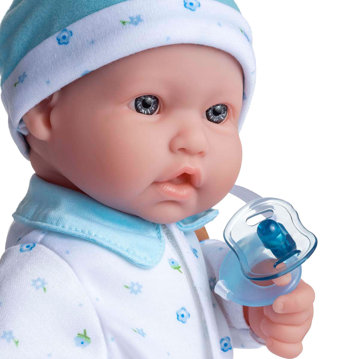 JC Toys, La Baby 16 inches Soft Body Baby Doll in Blue - Realistic Features