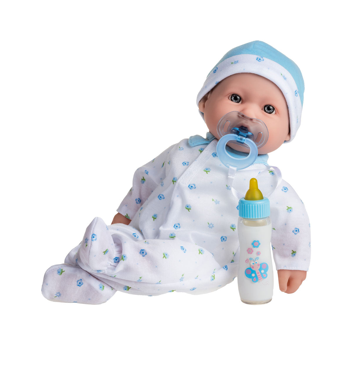 JC Toys, La Baby 16 inches Soft Body Baby Doll in Blue - Realistic Features