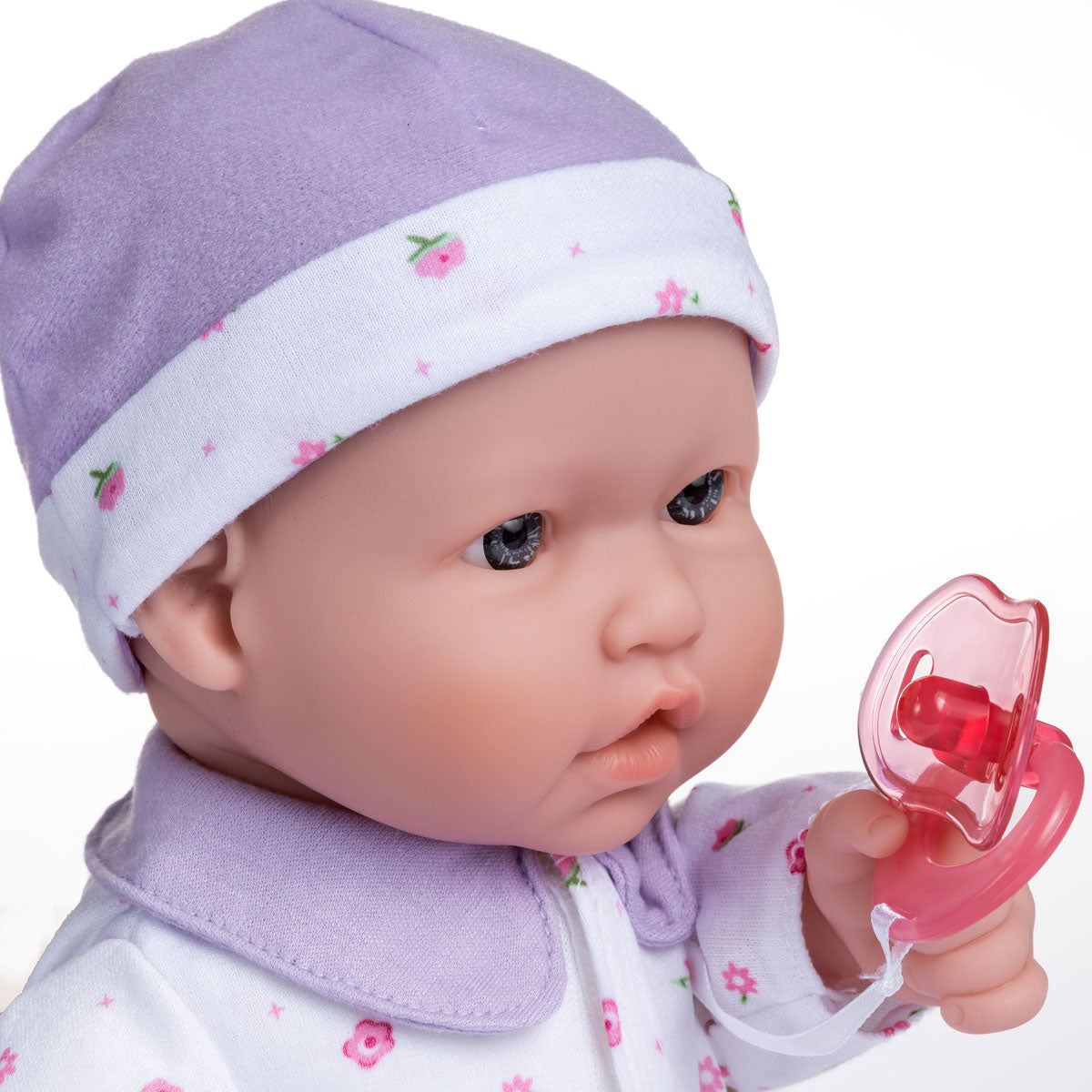 JC Toys, La Baby 16 inches Soft Body Baby Doll in Purple - Realistic Features