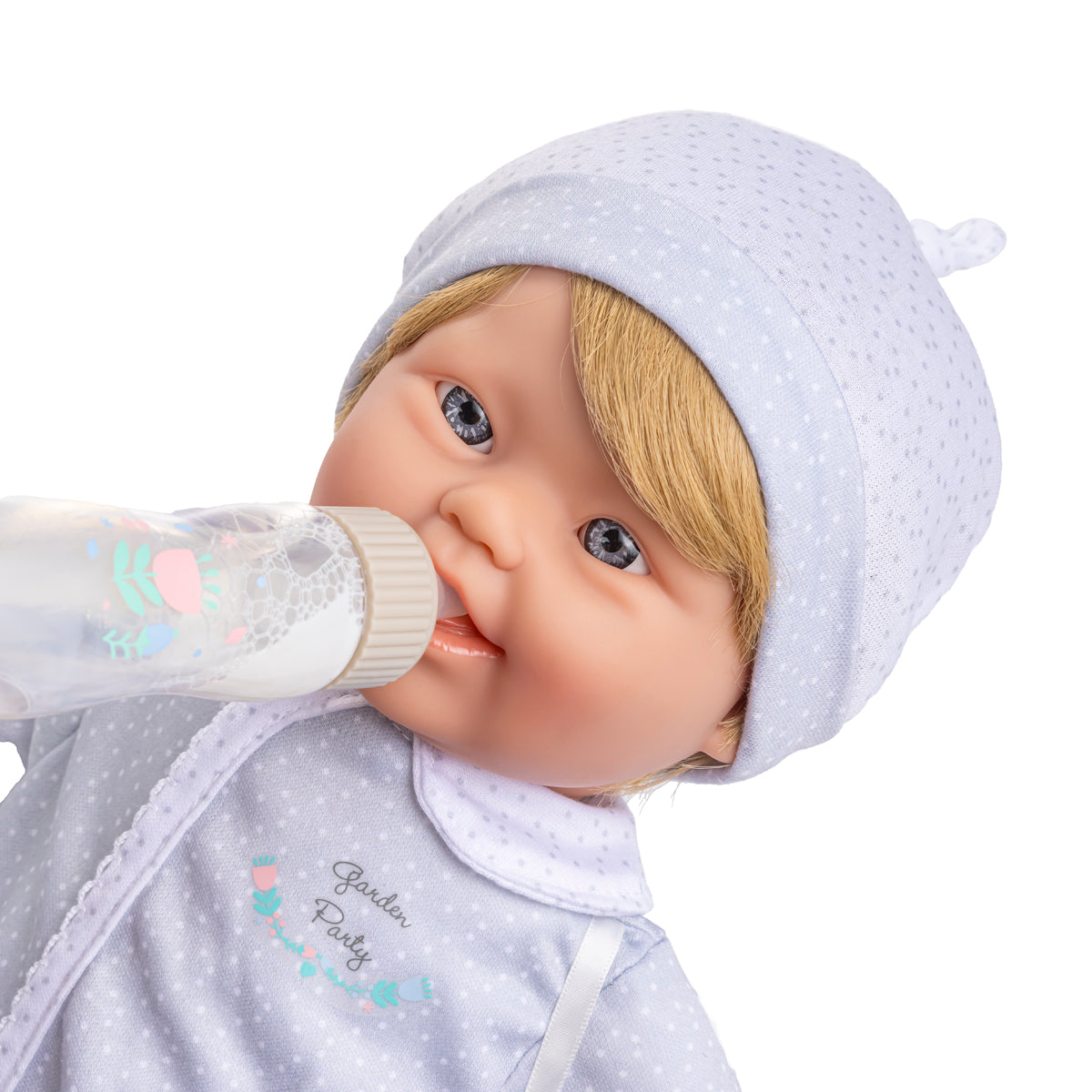 JC Toys, Down Syndrome La Baby 16 inches Soft Body Baby Doll with Blonde Hair - Realistic Features