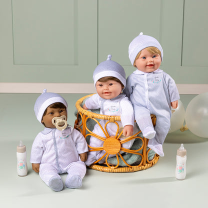 JC Toys, Down Syndrome La Baby 16 inches Soft Body Baby Doll with Blonde Hair - Realistic Features