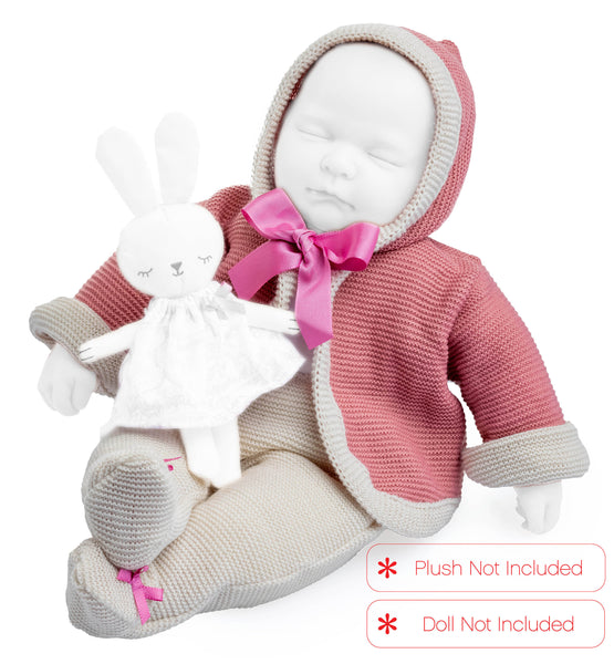Dark Pink Knit outfit for 17" Dolls. (15200)