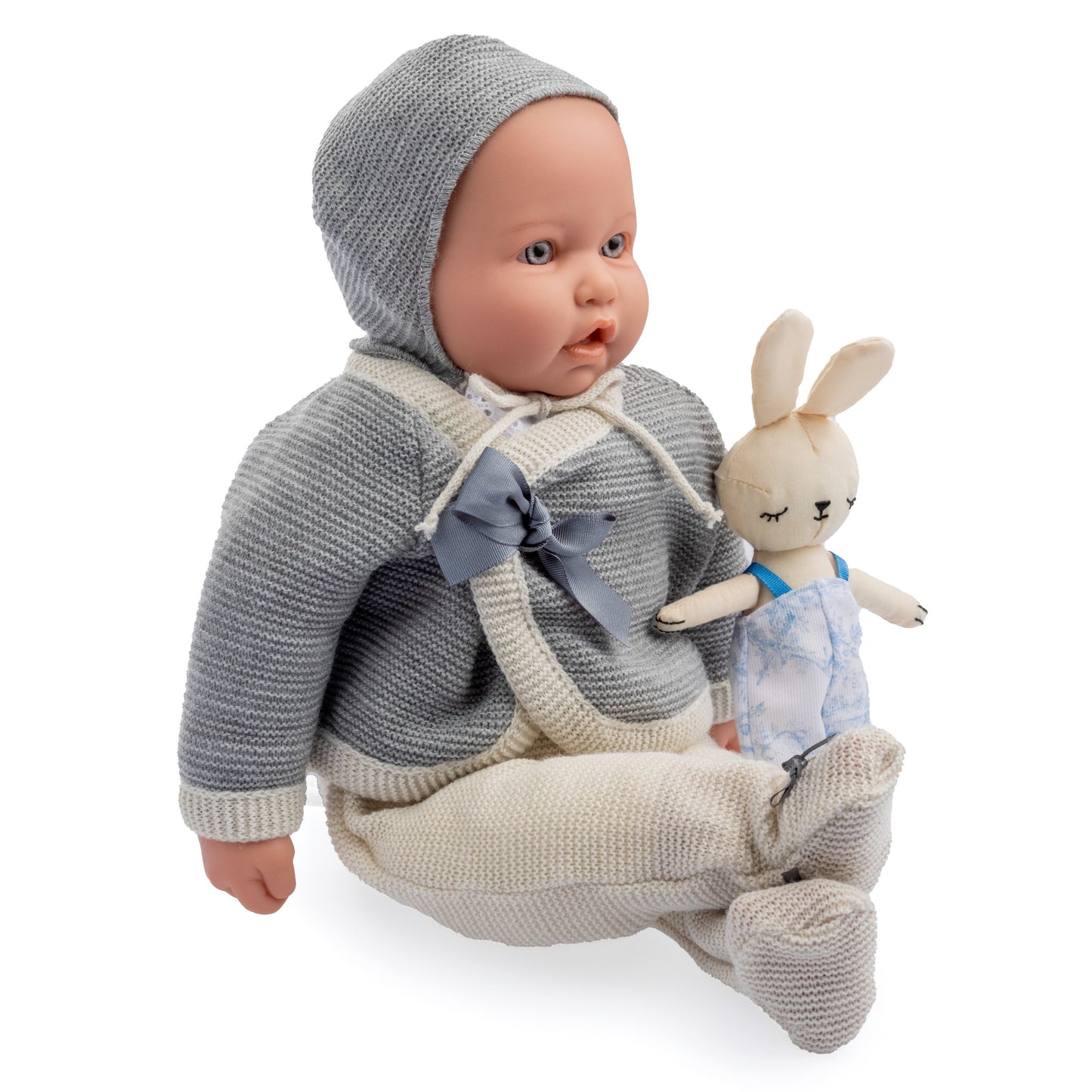 JC Toys La Baby Original Gray Collection Gift Set 17" Soft Body with Bright Sparkling Eyes