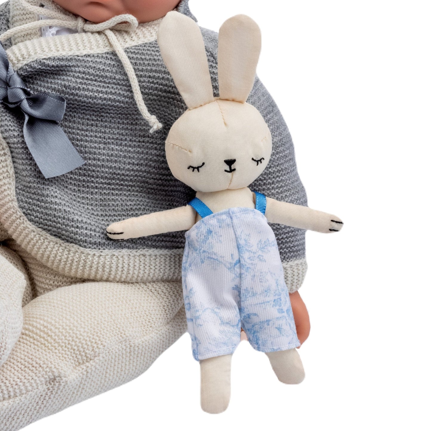 JC Toys La Baby Original Gray Collection Gift Set 17" Soft Body with Bright Sparkling Eyes