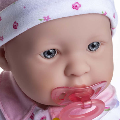 La Baby Play Doll - 20" Soft Body Baby Doll in baby outfit Pink w/ Pacifier