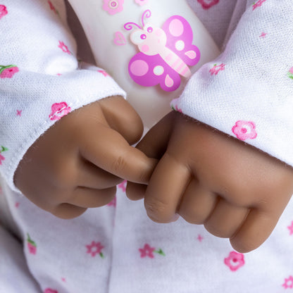 La Baby Play Doll - 20" African American Soft Body Baby Doll in baby outfit Pink w/ Pacifier