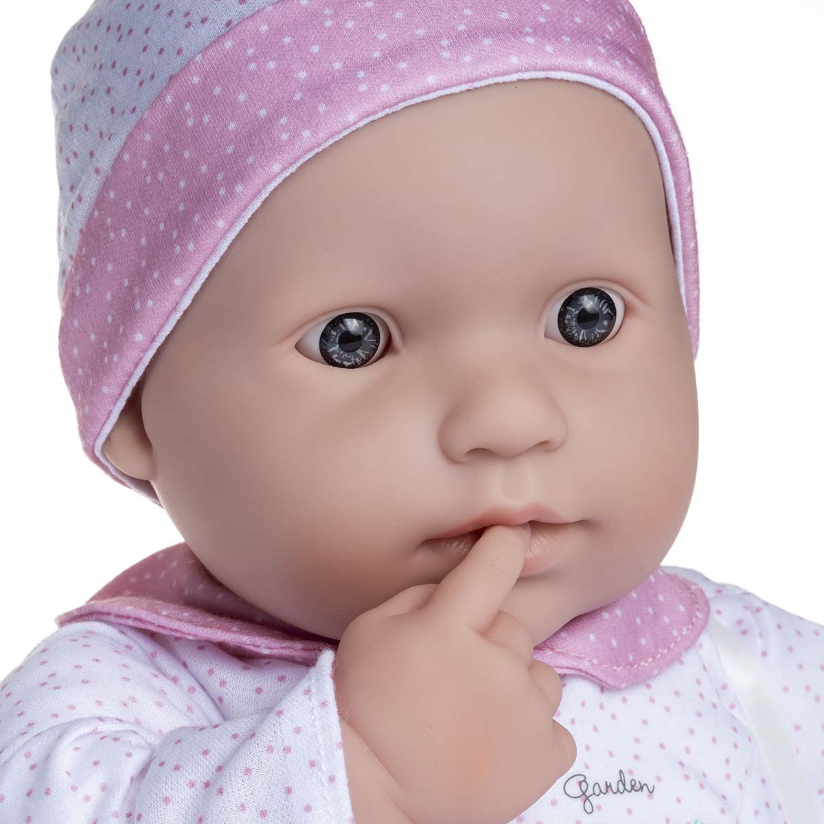 La Baby ® 20" Soft Body Baby Doll White/Pink Onesie w/ Pacifier & Magic Bottle.