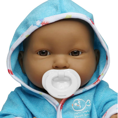Lots to Love Babies® All-Vinyl Baby Doll w/ Hooded Towel and Bath Accessories. Hispanic