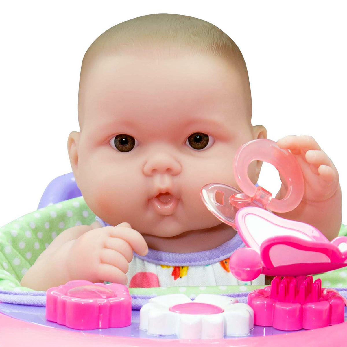 JC Toys, Lots to Love Babies All-Vinyl 14 inches Baby Doll in Walker with Accessories