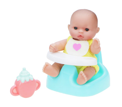 Lots to Love Babies 5" All Vinyl Dolls in Play House with Assorted Accessories