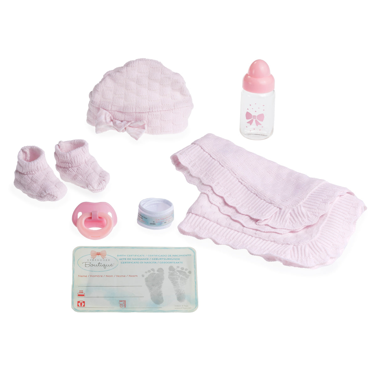 JC Toys, La Newborn 15 inch Anatomically Correct Real Girl Baby Doll Pink Outfit