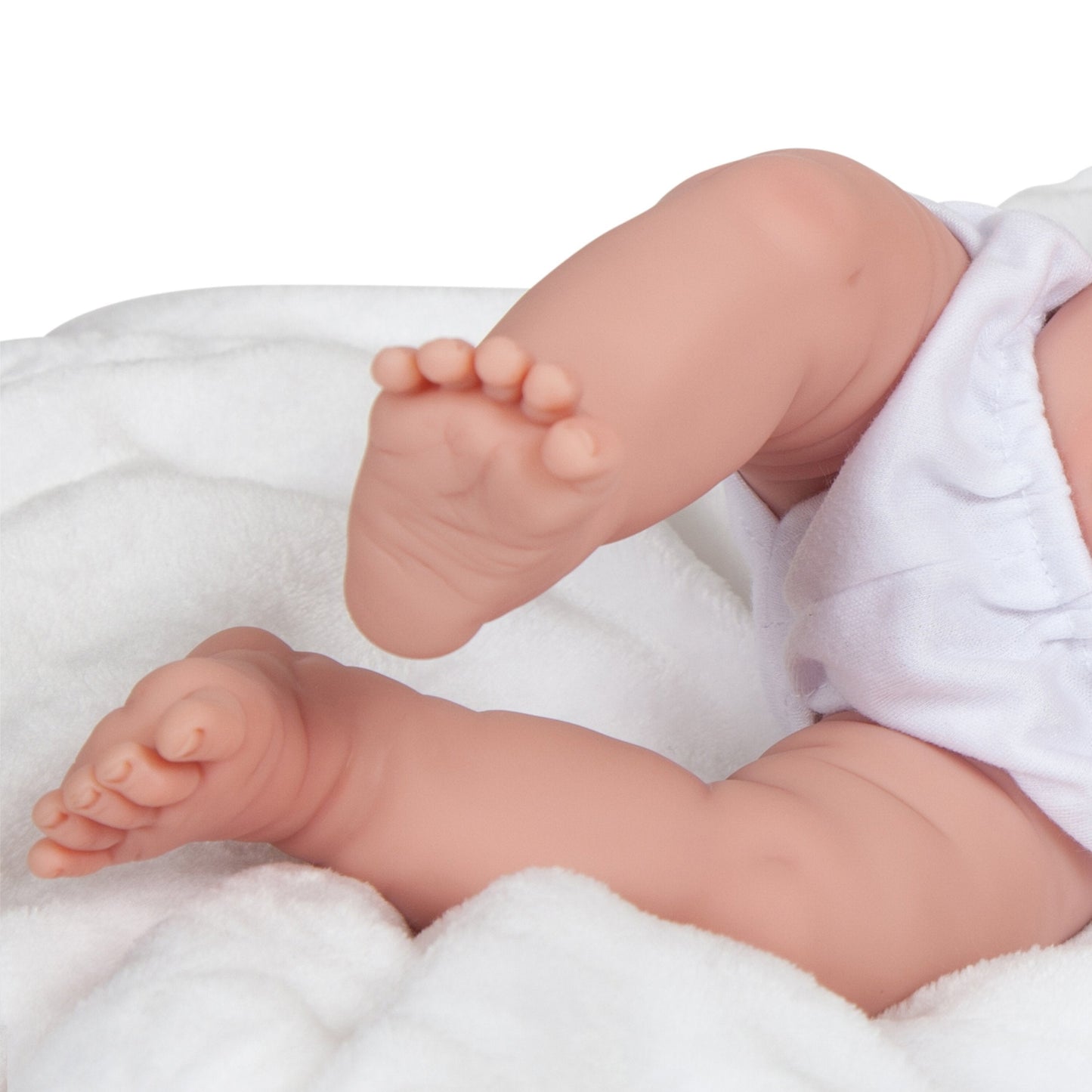 JC Toys, La Newborn All-Vinyl Real Girl 15 inches Baby Doll Pink Coat Deluxe Set