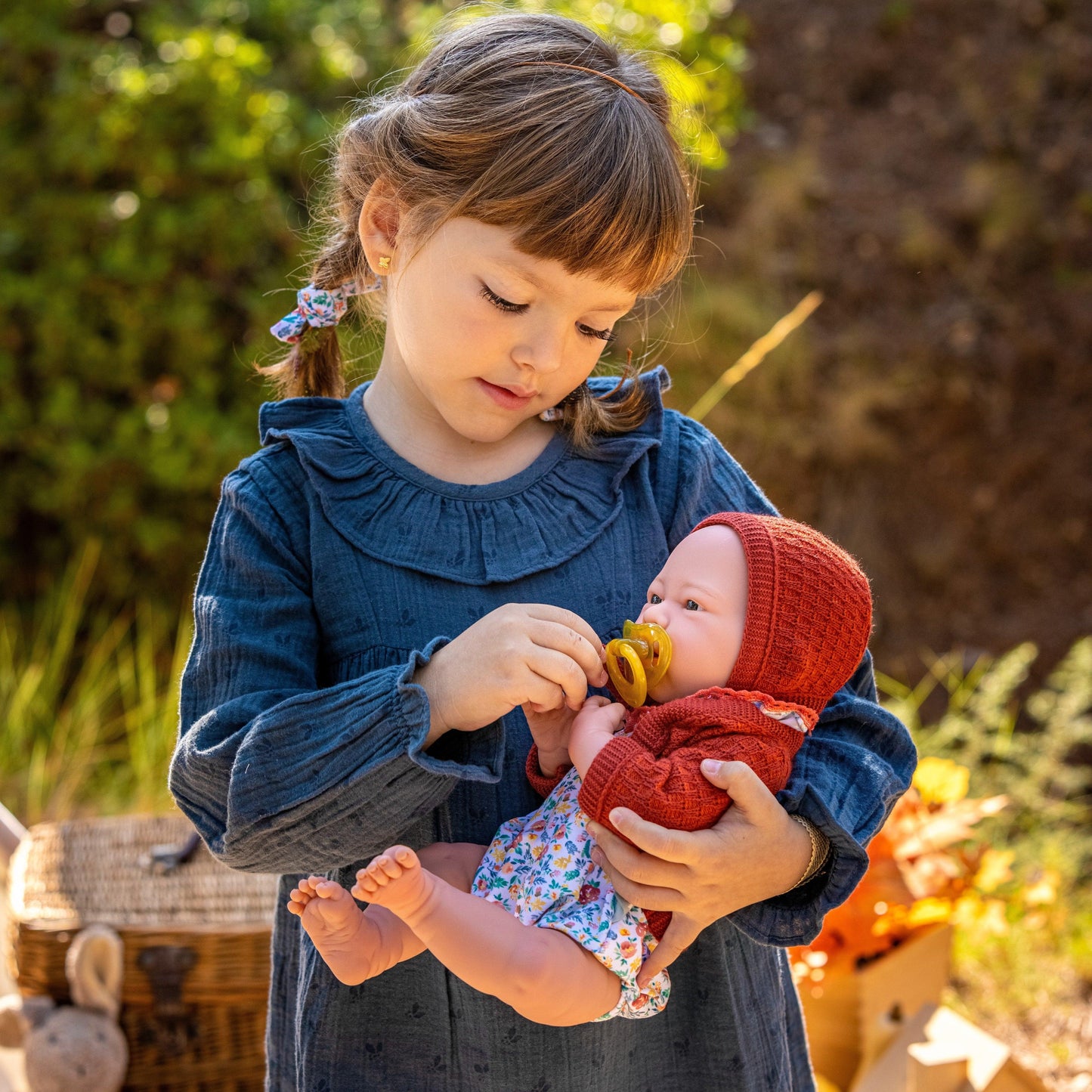JC Toys La Newborn Anatomically Correct Real Girl Baby Doll 15" All-Vinyl NATURE Collection Designed by Berenguer Ages 2+