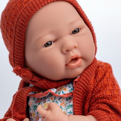 JC Toys La Newborn Anatomically Correct Real Girl Baby Doll 15" All-Vinyl NATURE Collection Designed by Berenguer Ages 2+