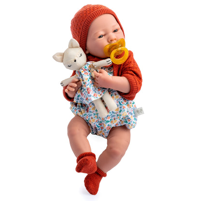 JC Toys La Newborn Anatomically Correct Real Girl Baby Doll 15" All-Vinyl NATURE Collection Designed by Berenguer Ages 2+