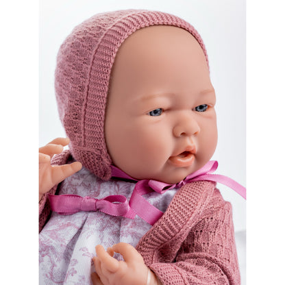 JC Toys La Newborn ROYAL Collection 15" All-Vinyl Anatomically Correct Real Girl Baby Doll Pink Gift Set Ages 2+