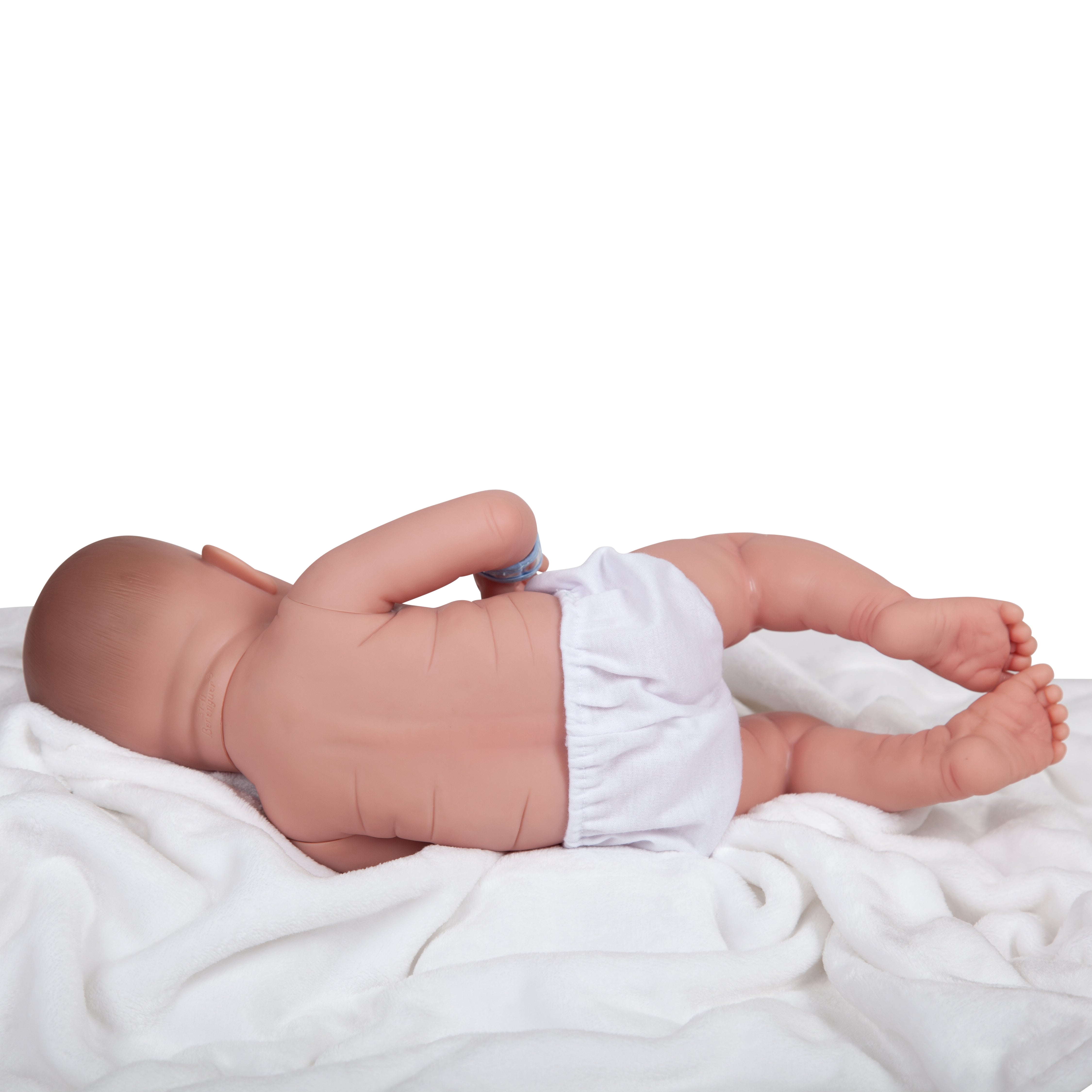 JC Toys, La Newborn AllVinyl Real Girl 17in Baby Doll-Pink
