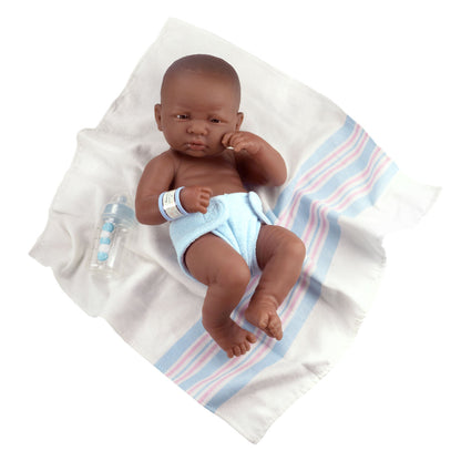 La Newborn African American "First Day" 14" Real Boy