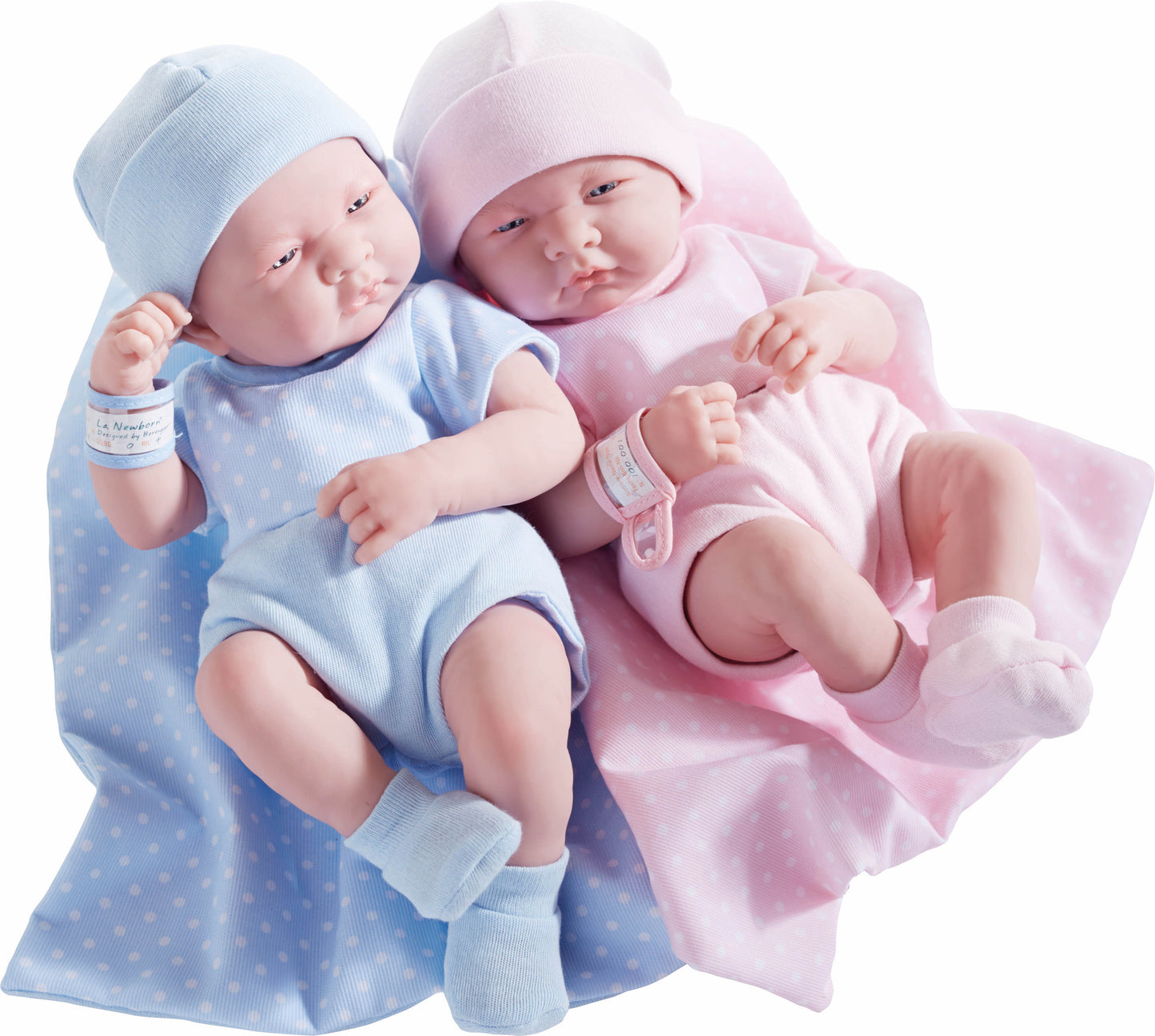 JC Toys, La Newborn Boutique 14 Inch Real Girl Doll-Pink Outfit 9 Pcs Gift Set