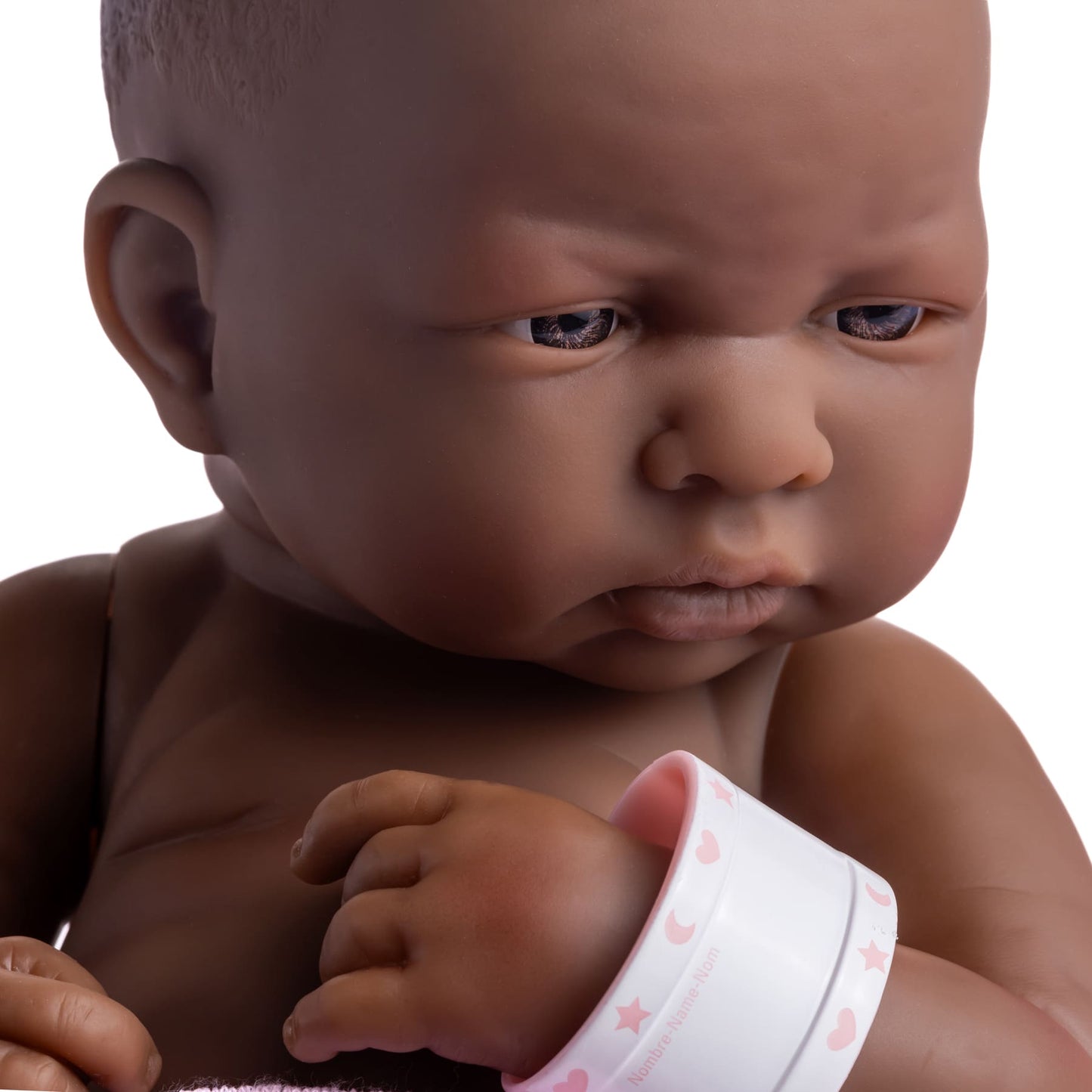 La Newborn Nursery 8pc. Lifelike African American 14in Baby Doll - Pink Gift Set