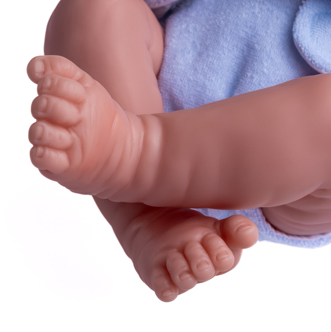 JC Toys La Newborn 17" Realistic Baby Doll Gift Set - All Vinyl, Washable (Blue Outfit)