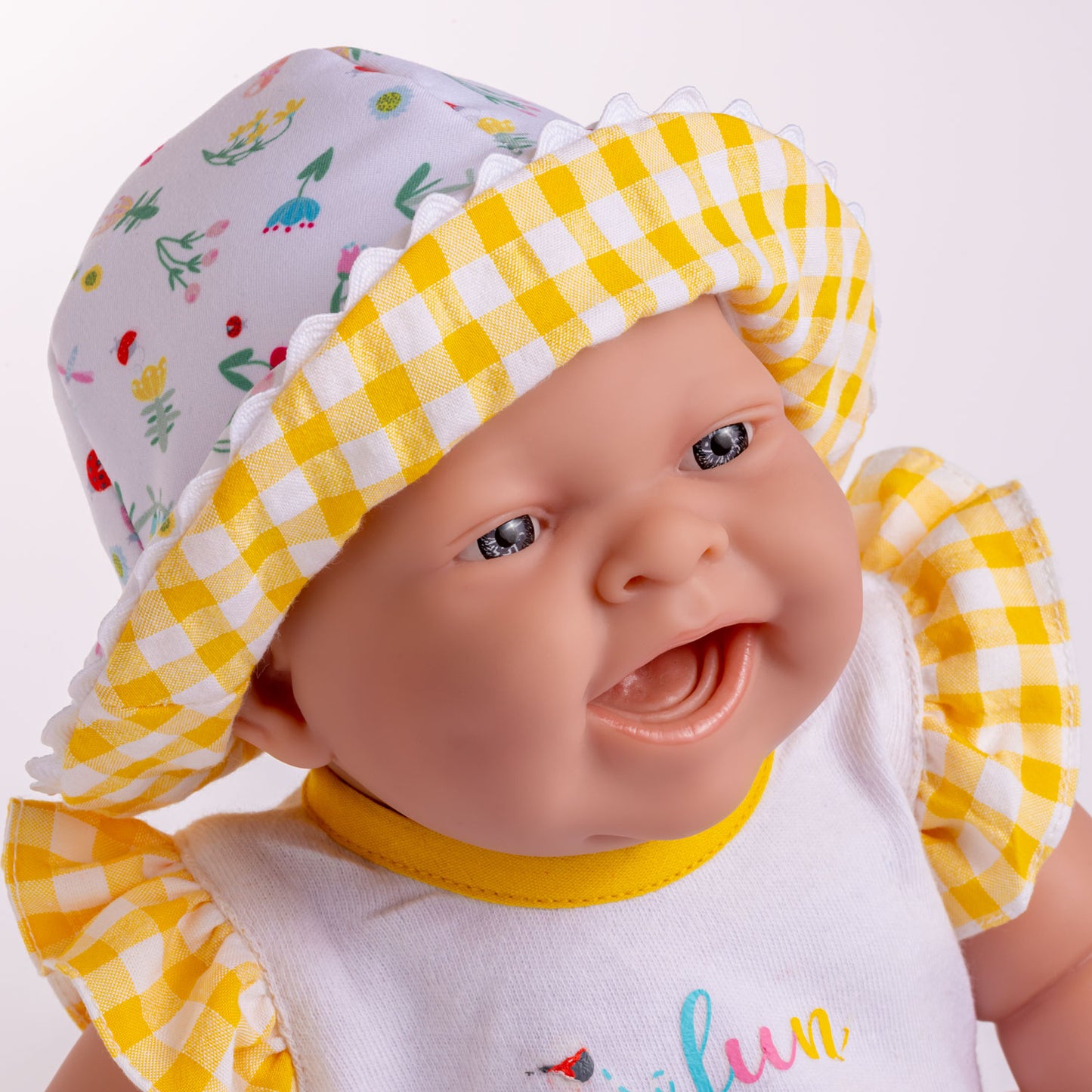 Lola Lemon Twist 14” Realistic All Vinyl Posable Play Doll "REAL GIRL"– Happy Face- Dressed in 3 Piece Fun Collection Outfit with Shoes -By Berenguer Boutique