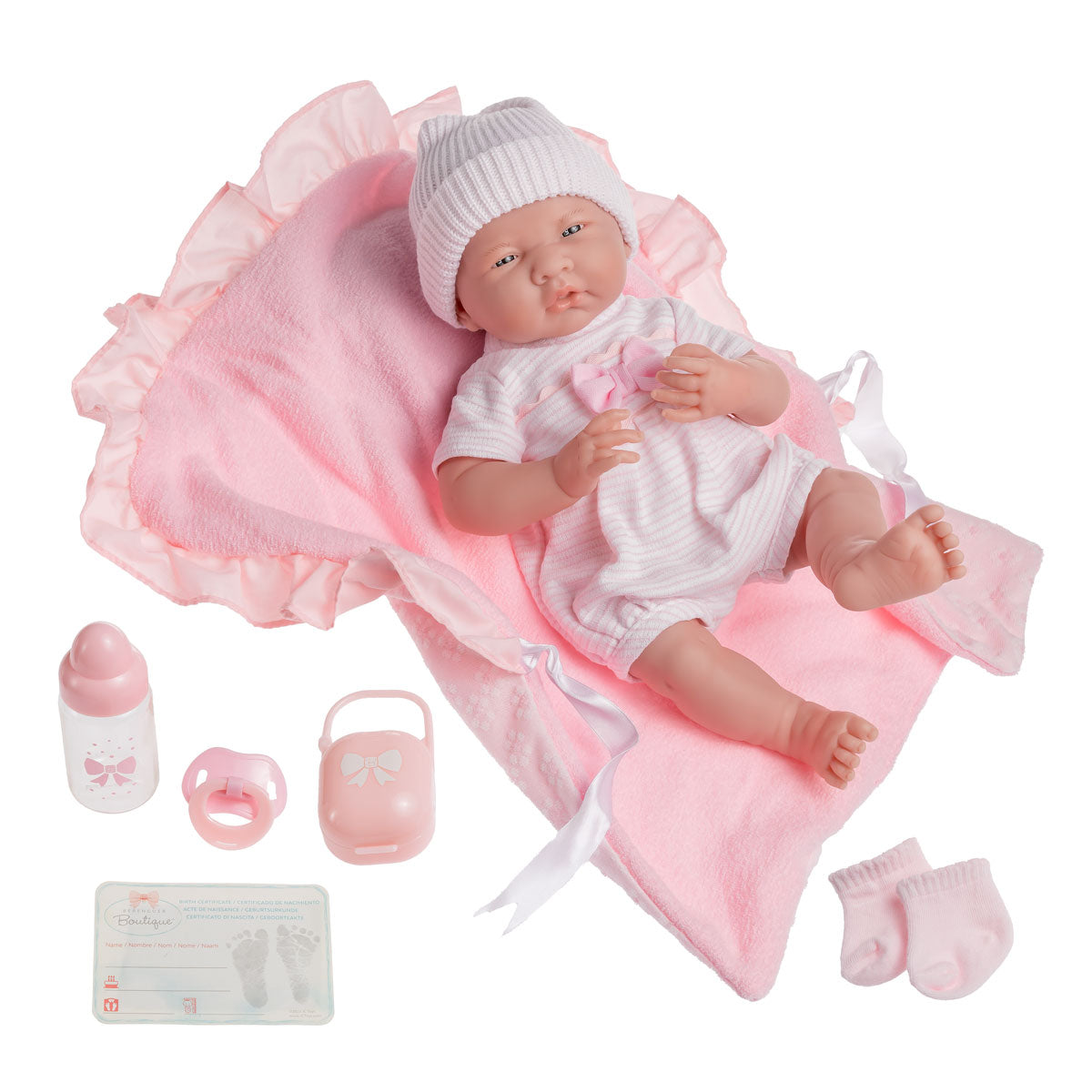 Berenguer Baby Dolls: Newborn Doll with Pink Outfit | JC