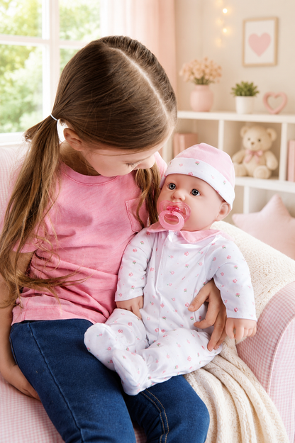 La Baby Play Doll - 20" Soft Body Baby Doll in baby outfit Pink w/ Pacifier