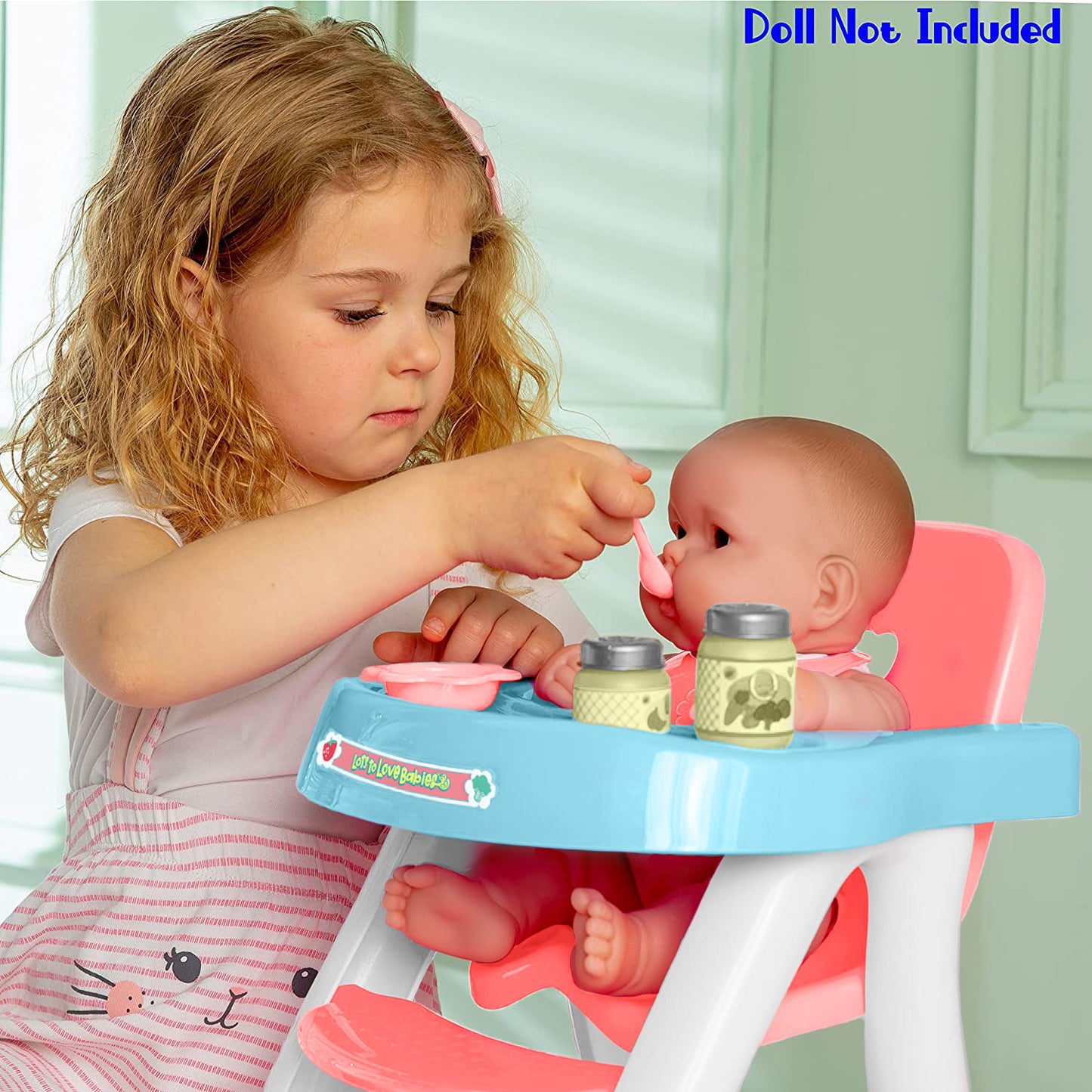 For Keeps! Highchair + Accessory Gift Set fits dolls up to 16” dolls - Ages 2+