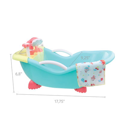 JC Toys, For Keeps! Baby Doll Bathtub and Accessories | Real Working Shower Fits Most Dolls Up to 17"