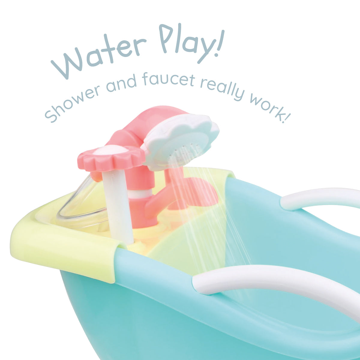 JC Toys 17inch Baby Doll Bathtub Accessories Real Working