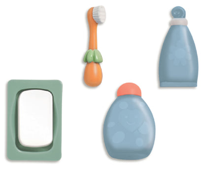 Nature Collection (Neutral Colors) Baby Doll Bathtub and Accessories | Real Working Shower Fits Most Dolls Up to 17"